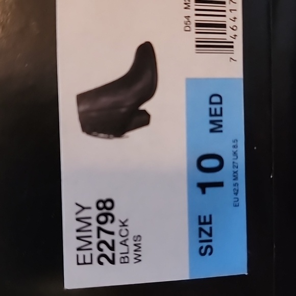 Womens black leather ankle boot size 10 - Picture 5 of 6